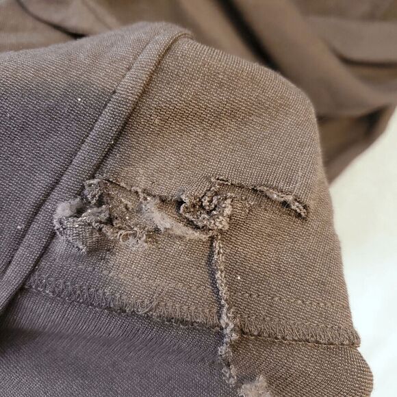 Flax Women's Full Zip Long Sleeve Brown Asymmetrical Sweater Small S - Picture 5 of 5